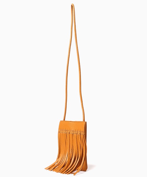 【ponti】ショルダーバッグ　ブラックフリンジ付き ROOP TOKYO ショルダーバッグ バッグ フリンジショルダーバッグ