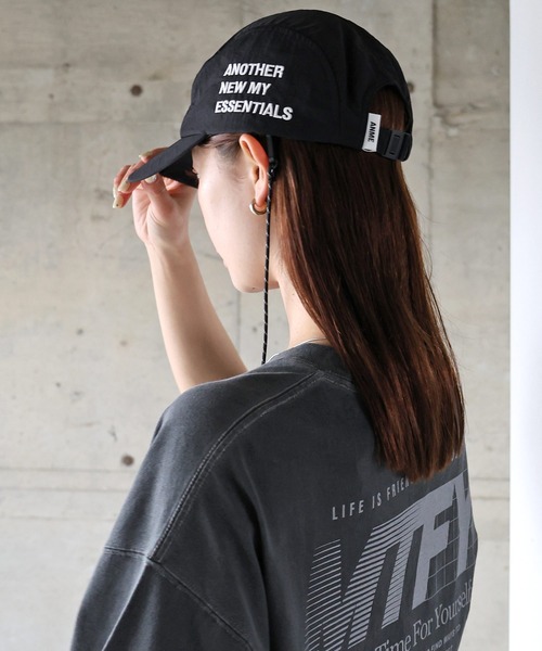 ANME キャップ 帽子 接触冷感/UVカット(UPF50＋)/ロゴナイロンキャップ