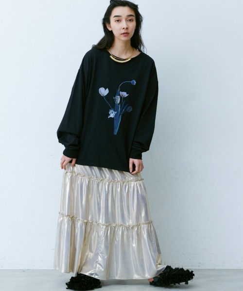 tシャツ Amarillo limon フラワープリントカットソー レディース Amarillo limon フラワープリントカットソー(カットソー・T