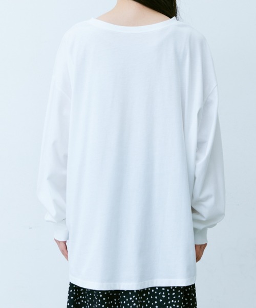 大きいサイズ・フラワープリントカットソー Libra Cue tシャツ Tシャツ フラワープリントロングスリーブ