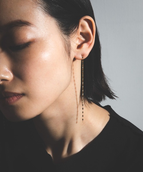 les bon bon ゴールド チェーンピアスDUO pierce BOB50