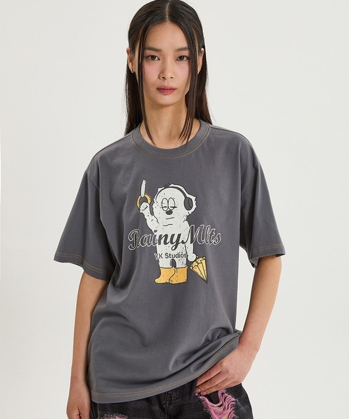 ★Wai Kei★送料込★韓国★大人気★正規品★シャツ★Tie shirts WaiKei tシャツ 「UNISEX」Wai Kei／ビンテージグラフィT