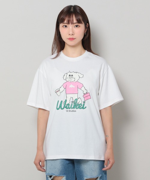 tシャツ 「UNISEX」Wai Kei／マルチーズクルーラインT レディース メンズ WaiKei tシャツ 「UNISEX」Wai Kei／マルチーズクルーラインT