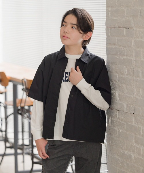 岩田こども園新品未開封120長袖シャツ2枚+半袖シャツ GLOBAL WORK（グローバルワーク） ブラウス シャツ 2SET＊半袖シャツ