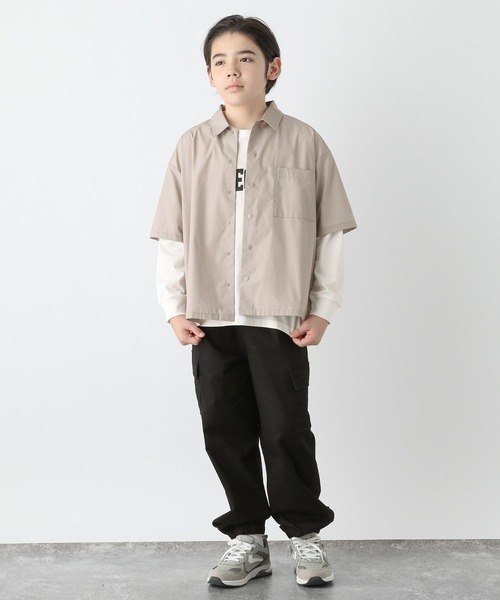 岩田こども園新品未開封120長袖シャツ2枚+半袖シャツ GLOBAL WORK（グローバルワーク） ブラウス シャツ 2SET＊半袖シャツ