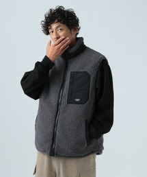 BAYFLOW ベスト ジレ リバーシブルナカワタボアベスト メンズ 