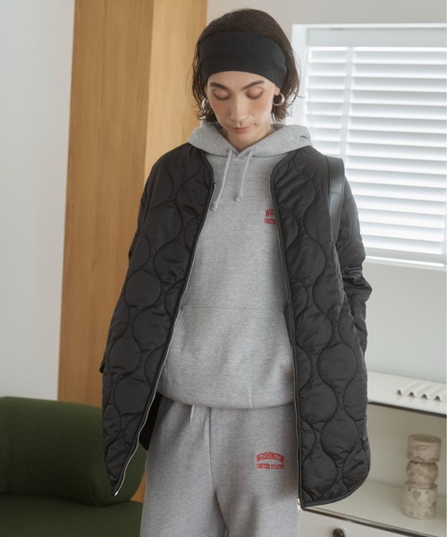 ANGIE ジャケット ノーカラージャケット キルティングジャケット