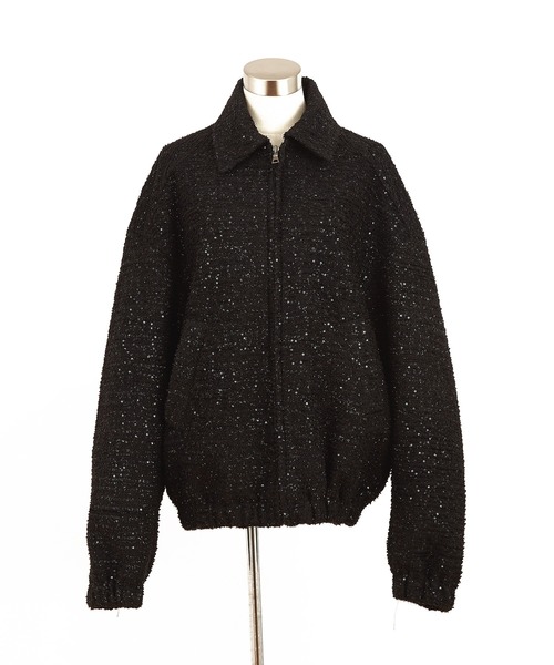 ブルゾン ※akko※様 20AW 刺し子風インディゴドビーN-1デッキジャケット / Sashiko like