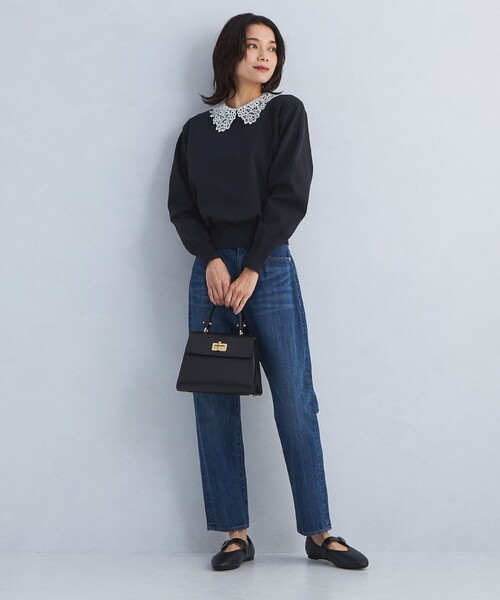 襟レース 2WAY ニット プルオーバー　greenlabelrelaxing green label relaxing ニット セーター 襟レース 2WAY プル