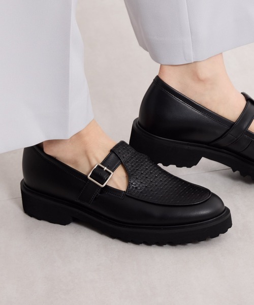 ローファー 「Made in Japan」「HIMIKO」「撥水」Tストラップローファー/651107 レディースの画像