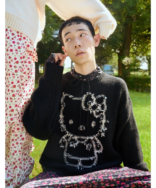 ニット セーター 「RS」「HELLO KITTY x little sunny bite」knit top レディース メンズ Little sunny bite ニット セーター HELLO KITTY x little knit