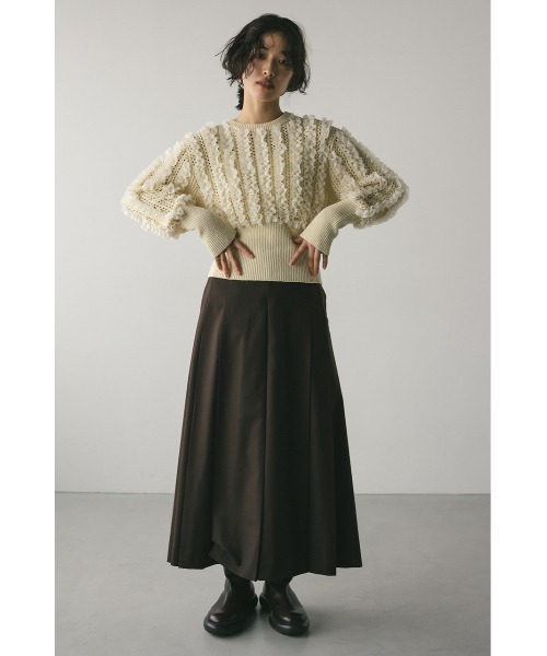 ニット セーター チュールフリルニット レディース STYLEMIXER ニット チュールフリルニット レディース : ZOZOTOWN