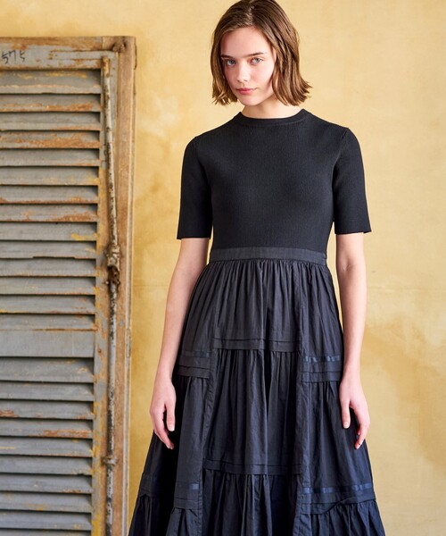 DRESSTERIOR 今シーズンワンピース DRESSTERIOR（ドレステリア） ワンピース リブニットドッキング
