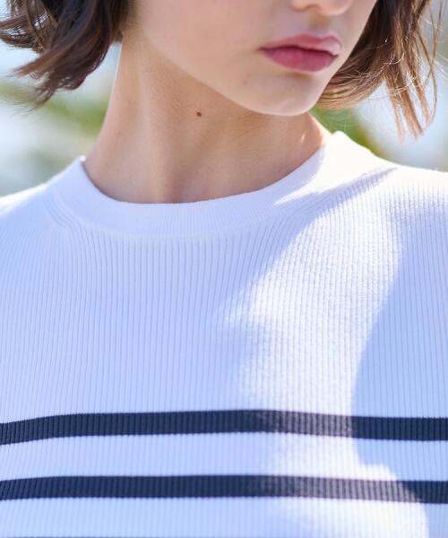 DRESSTERIOR【美香さん着用】リブニットドッキングワンピース ブラック 大人百花春号掲載 モデル美香さん着用】リブニットドッキング