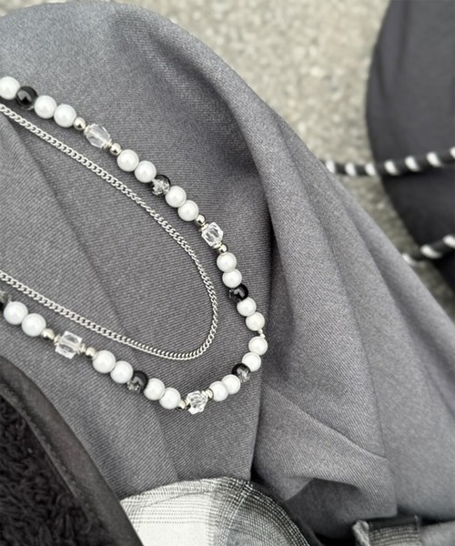SBG by 7JEWELRY ネックレス SBG パールミックスチェーンネックレス