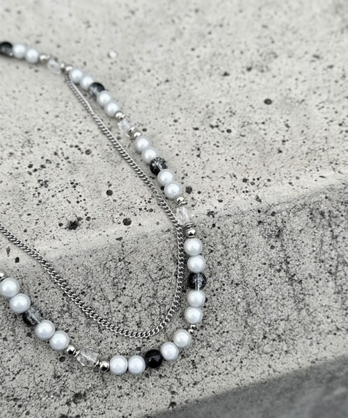 SBG by 7JEWELRY ネックレス SBG パールミックスチェーンネックレス