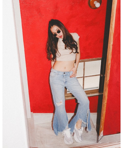 【Steve Madden】VENECIA★ラインストーンでエレガントに!! ラインストーンデザインボリュームソールスニーカー/STEVE