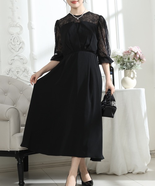 Lace Ladies（レースレディース） ドレス ビスチェ風 レース 切り替え
