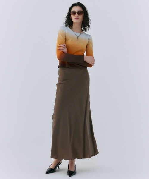 JOSE MOON tシャツ SHEER PATTERN TOPS/シアーパターントップス