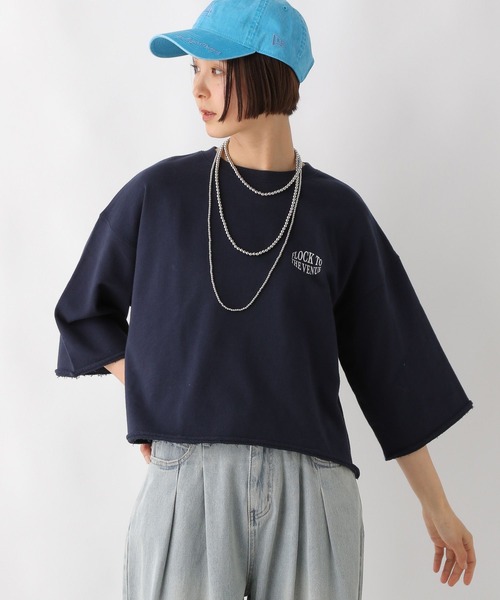 LEPSIM tシャツ ロゴ裏毛5分袖プルオーバー 323395 レディース