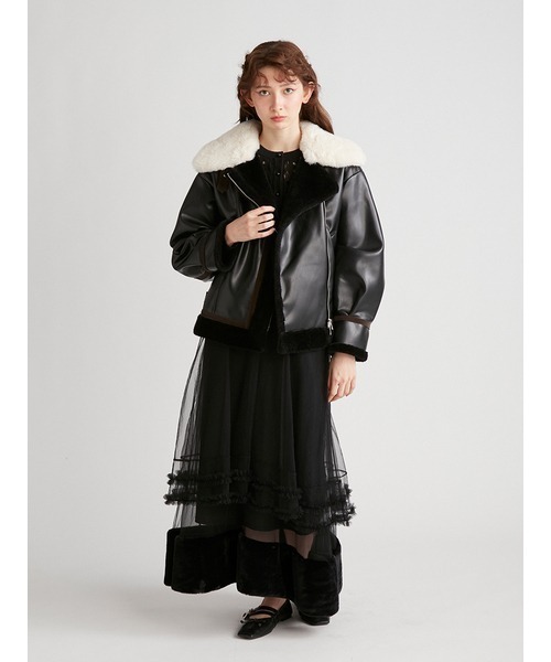 「FURFUR」 ブルゾン FREE ブラック レディース_画像10