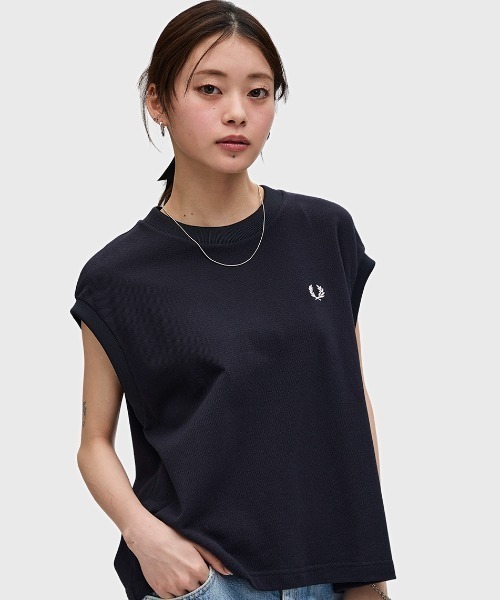 FRED PERRY Tシャツ　レディース Sサイズ FRED PERRY tシャツ Sleeveless Pique T-Shirt／ノースリーブ