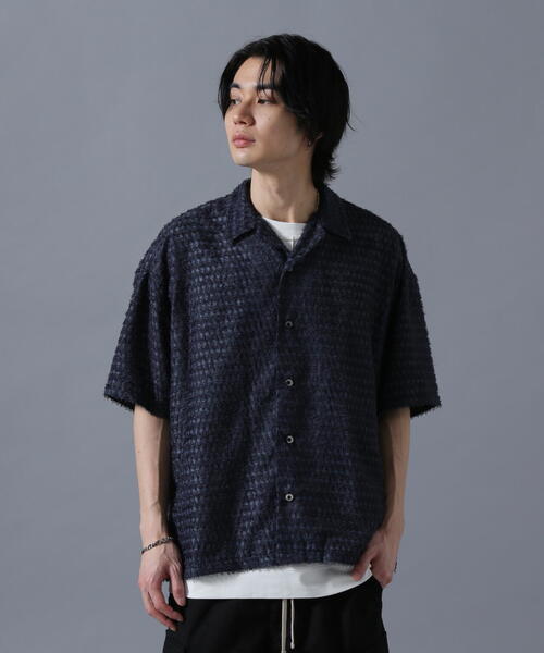 ブラウス シャツ DankeSchon/ダンケシェーン/SHEER SHAGGY JQ S/S SHIRTS レディース メンズ