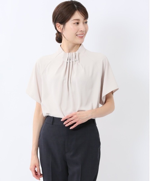 m.f.editorial ブラウス シャツ 「ストレッチ ウォッシャブル