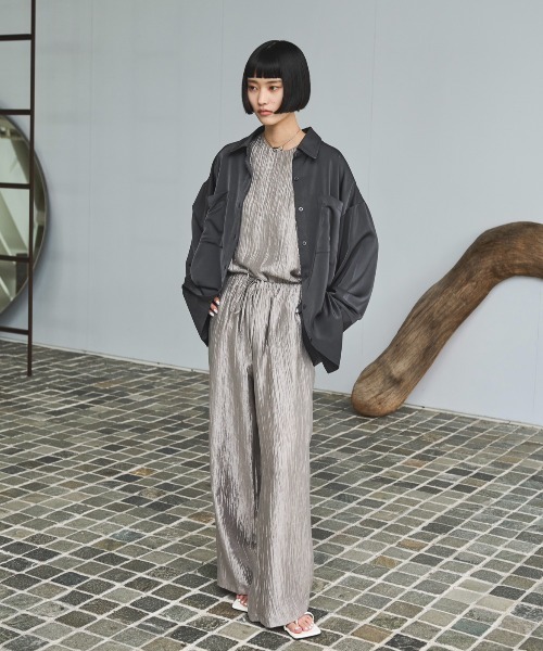 タンクトップ ノースリーブ ヴィンテージフラワージャガードニットセットアップ レディース classicalelf タンクトップ ノースリーブ レトロに魅せられて