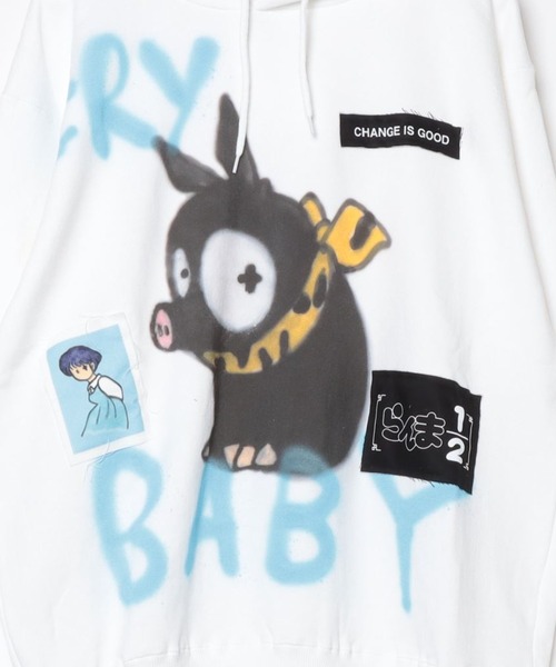 A3.GUERINKA×らんま1/2 ペイントフーディ パーカー Pちゃん XL ROYAL FLASH パーカー 「guernika×らんま1/2」らんま1/2 Paint
