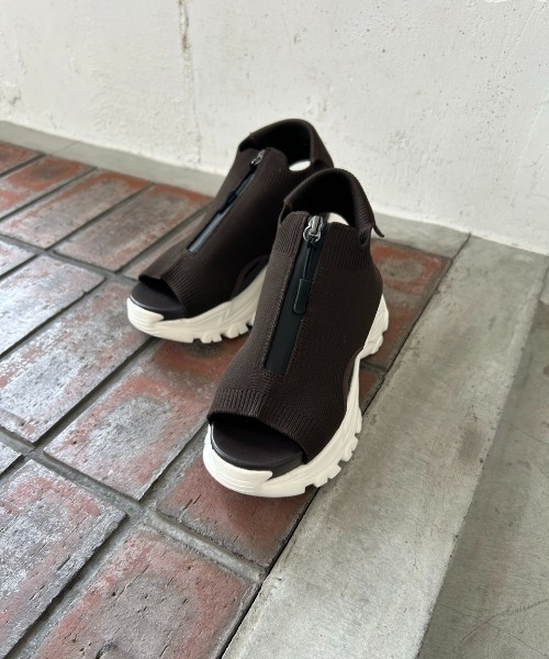 emmi eco ニットサンダル 23.5 emmi サンダル eco ニットサンダル レディース : ZOZOTOWN Yahoo