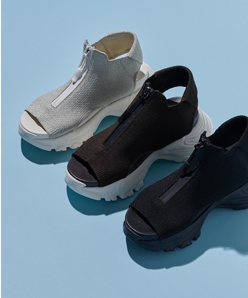emmi eco ニットサンダル 23.5 エミ emmi eco ニットサンダル （SLV） -ファッション通販