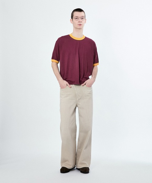 美品★ WRAP DENIM WIDE PANTS M TO R（ムウトアール） ワイドパンツ ジーンズ デニム デニムパンツ