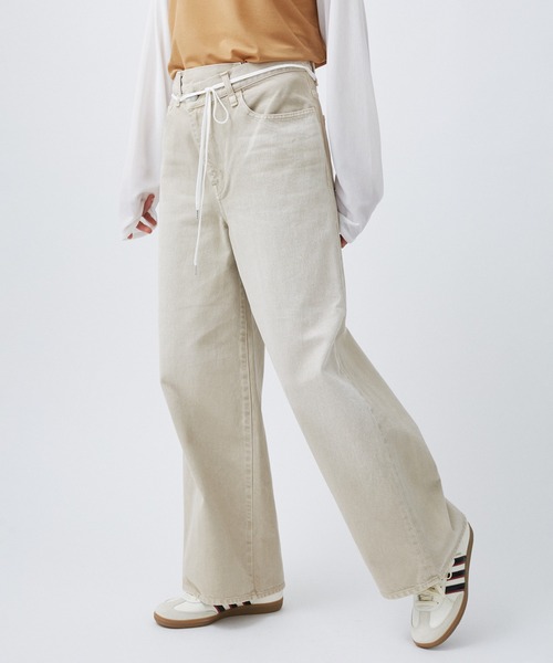 Rらぱんページ M TO R ジーンズ デニム デニムパンツ WRAP BAGGY DENIM