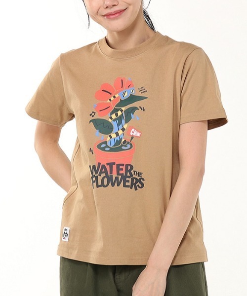 CHUMS　チャムス　ワッペンワークシャツ レディース　Mサイズ　半袖 CHUMS - CHUMS チャムス ワッペンワークシャツ レディース Mサイズ