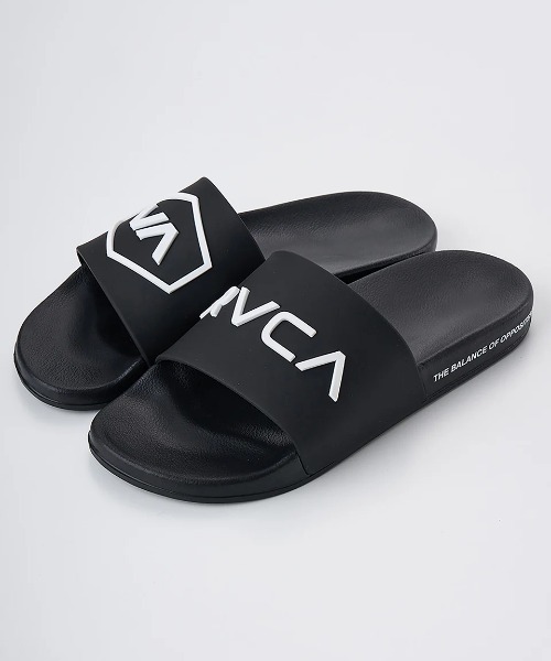 【RVCA】 スライド サンダル★国内発送！！ RVCA】オリーブ スライド サンダル☆男女ペアにも◎ (RVCA