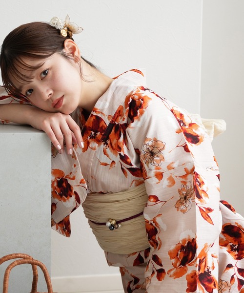 浴衣 ひとりで着れる！かんたん二部式浴衣セット utatane 国内染色