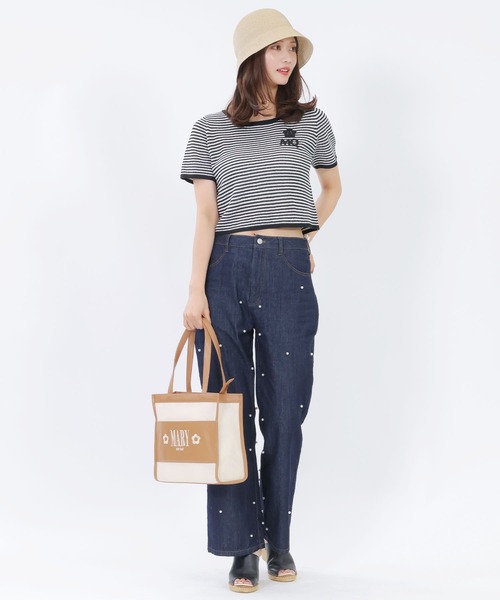 メッシュMARYロゴ刺繍 トート（トートバッグ）｜MARY QUANT