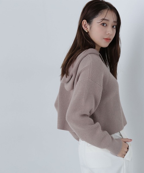 「NATURAL BEAUTY BASIC」 プルオーバーパーカー FREE ベージュ レディース