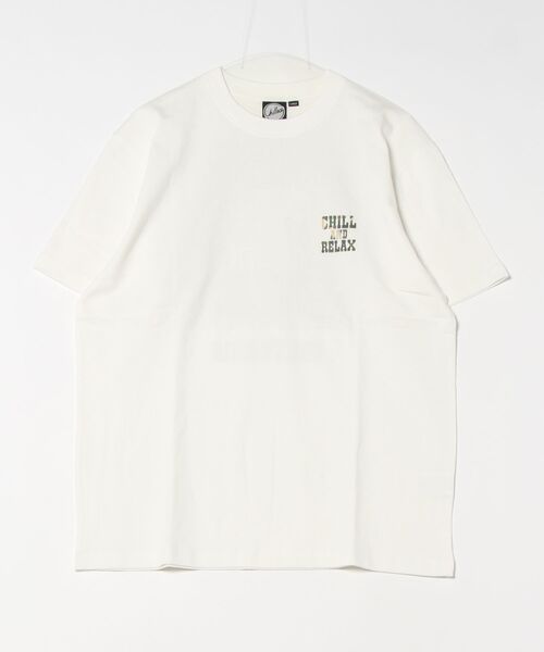 chillax（チラックス） tシャツ 「CHILLAX」カモフラ柄バックプリント