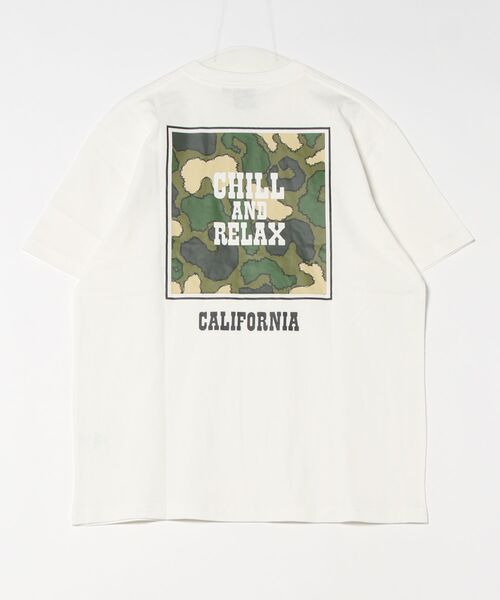 chillax（チラックス） tシャツ 「CHILLAX」カモフラ柄バックプリント