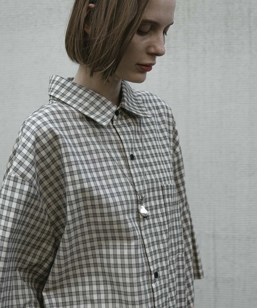 remer シャツ loose basic half sleeve shirt - cross check