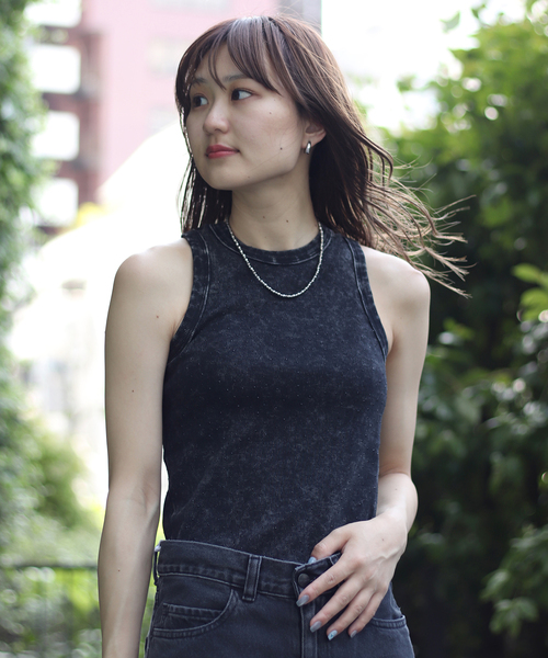 タンクトップ ノースリーブ ANNA SUI NYC/ラインストーンタンクトップ レディース