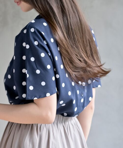 r・p・s ブラウス シャツ 前後2WAY ドットブラウス