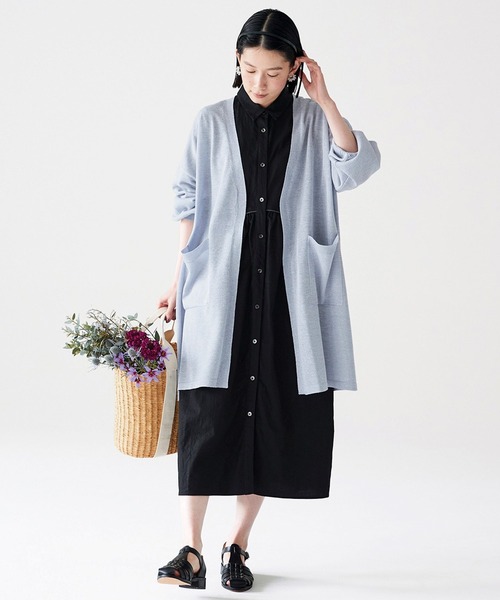「Sunny clouds」 半袖ワンピース LARGE ブラック レディース_画像5