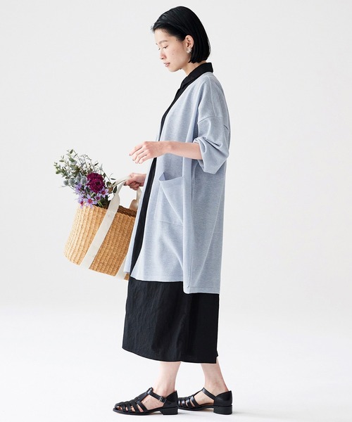 「Sunny clouds」 半袖ワンピース LARGE ブラック レディース_画像6