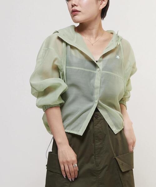 ブラウス シャツ SHEER ANORAK PULLOVER レディース