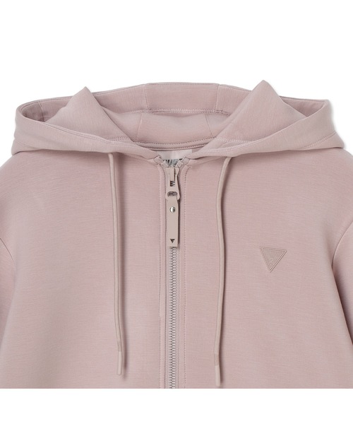 【ブラック(JBLK)】GUESS パーカー (W)ALLIE Scuba Hoodie Zip GUESS（ゲス） パーカー ALLIE Scuba Hoodie Zip Sweatshirt パーカー