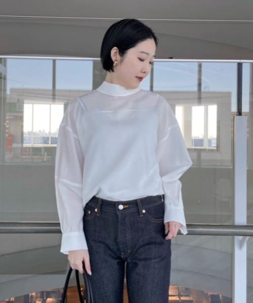 「Mila Owen」 長袖シャツ 0 ホワイト レディース