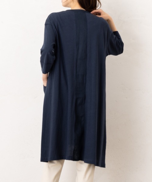aunt lily」 7分袖チュニック M ネイビー レディース : ZOZOTOWN